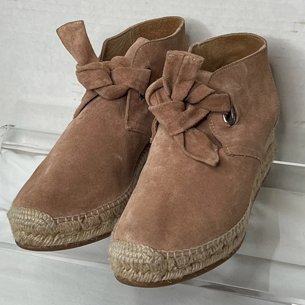 Rag and bone Suede Espadrille Booties, Tan Women’s Sz 39